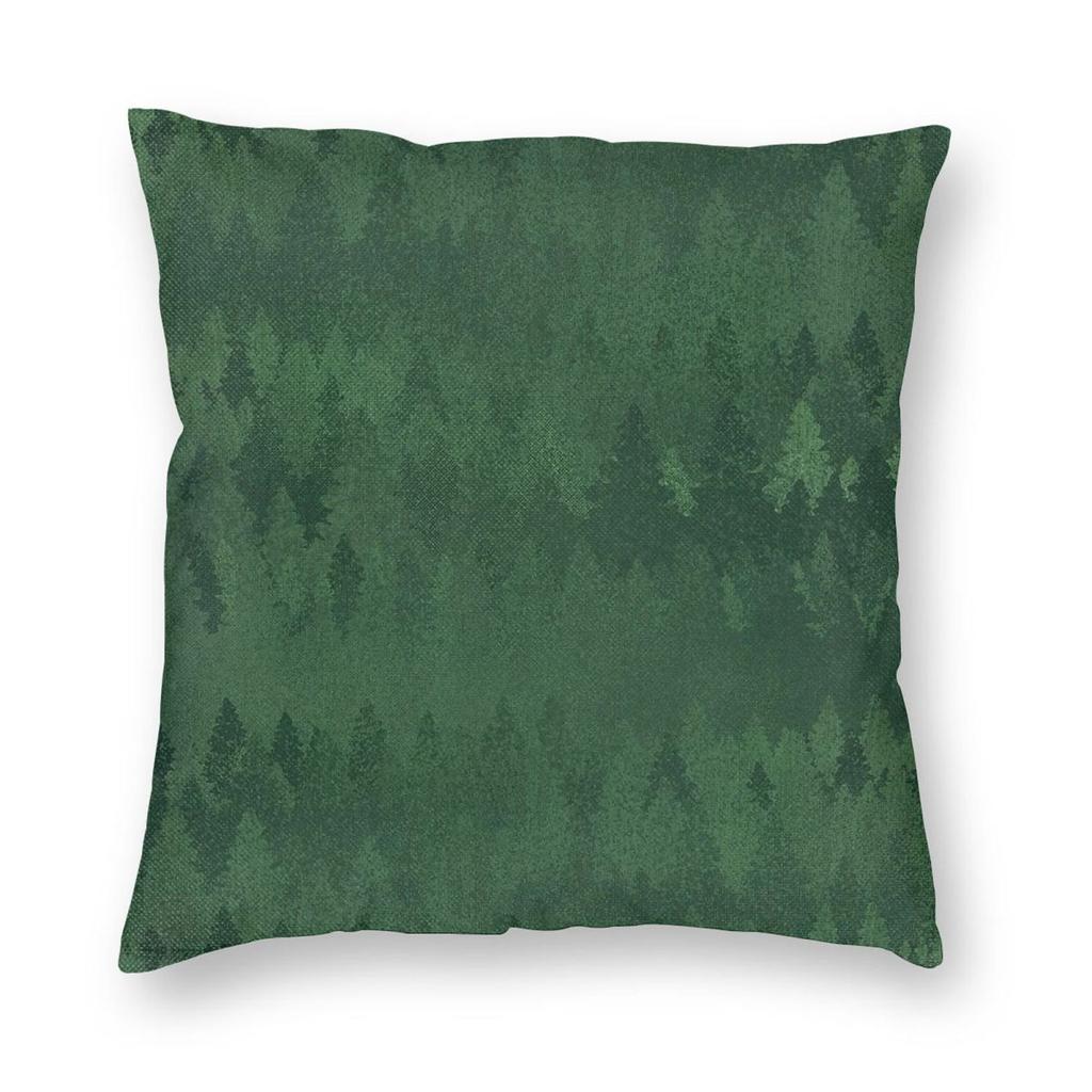Tree Line Square Pillowcase Polyester Linen Velvet Pattern Zip Decor Pillow Case Home Cushion Cover