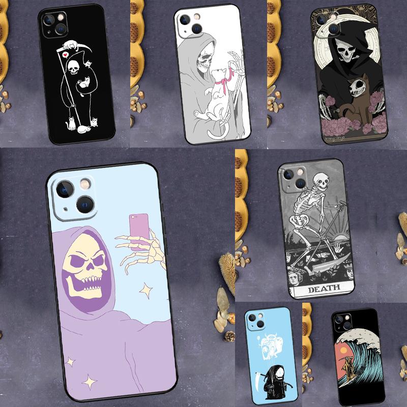Reaper Skull Skeleton Case For Xiaomi 13T 14T 15T 14 15 Ultra 17 Pro Max POCO F8 Ultra X7 X5 X6 F5 F6 F7 Pro Cover