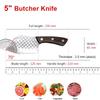 Barbecue Knife Chef Cleaver Meat Fruit Fish Vegetable Kitchen Knives Wood Handle Boning Butcher Knife Utility Slicing Knife Tool