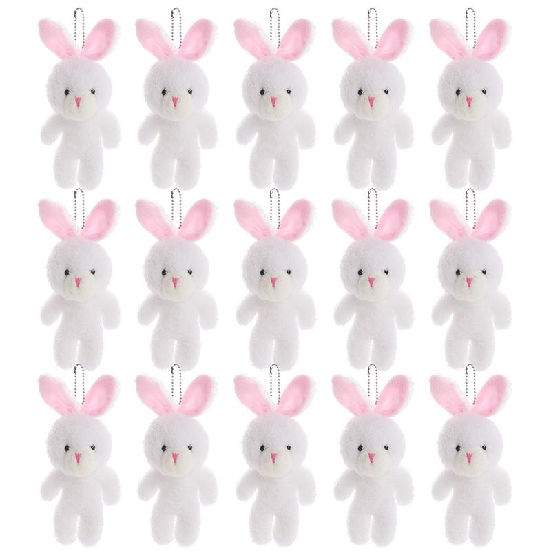 

10/20Pcs Easter Party Rabbit Bunny Plush Dolls Keychain Bag Pendant Kids Birthday Party Favors Gift for Guests Basket Fillers
