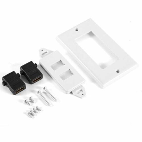 DOONJIEY Dual Port Clarity 1080P HDMI-compatible Full High Wall Plate Faceplate Socket Connector