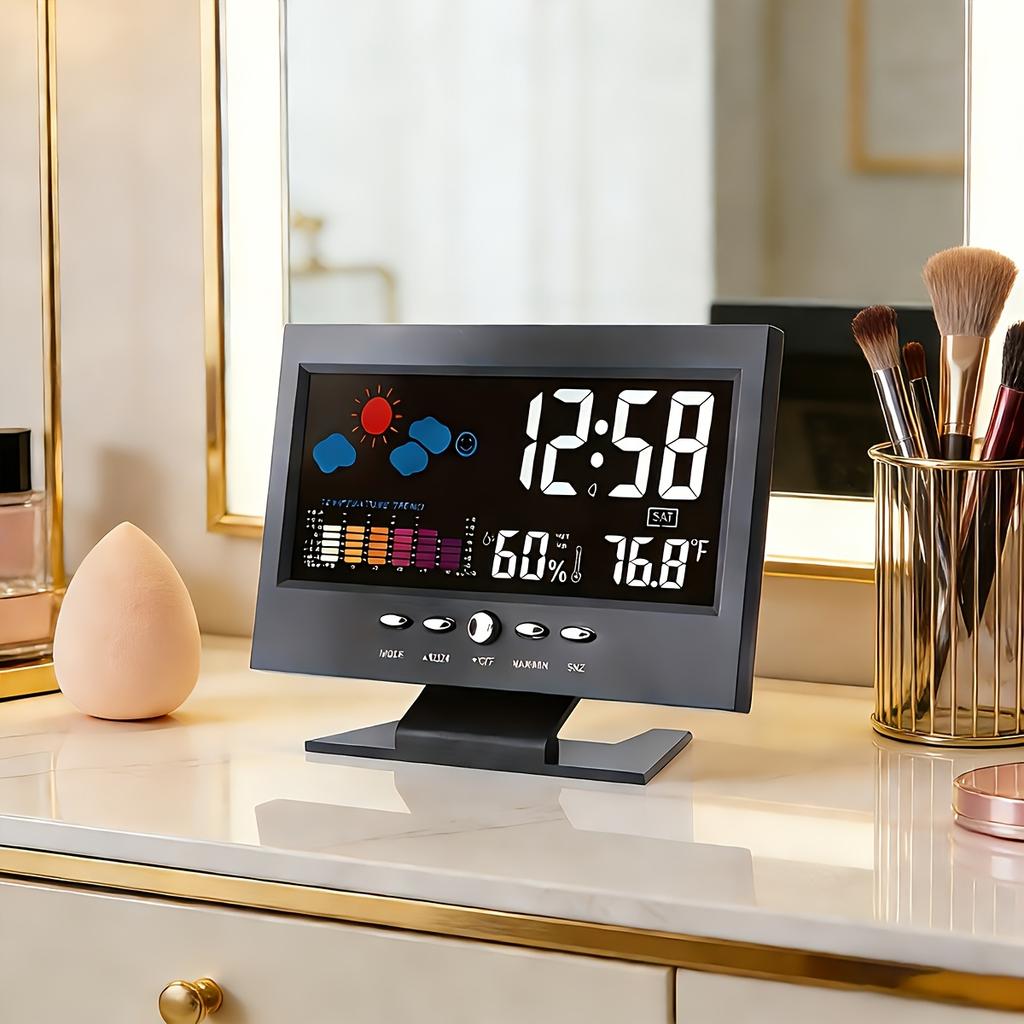 Upgraded multi-function weather clock to track time, date, week, temperature and humidity