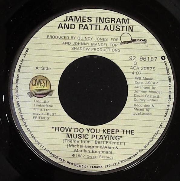 

7inch Record JAMES INGRAM PATTI AUSTIN How Do You Keep The Music Playing 9296187 QWEST 1982 Canada SoulFunk Used