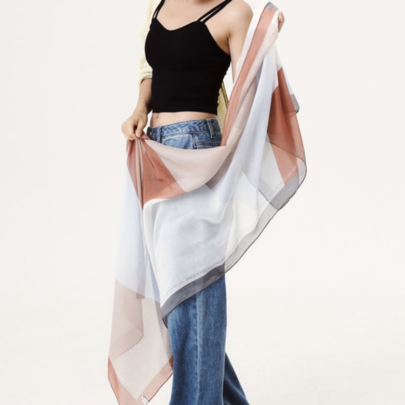 ONSZ Color Block Long Scarf