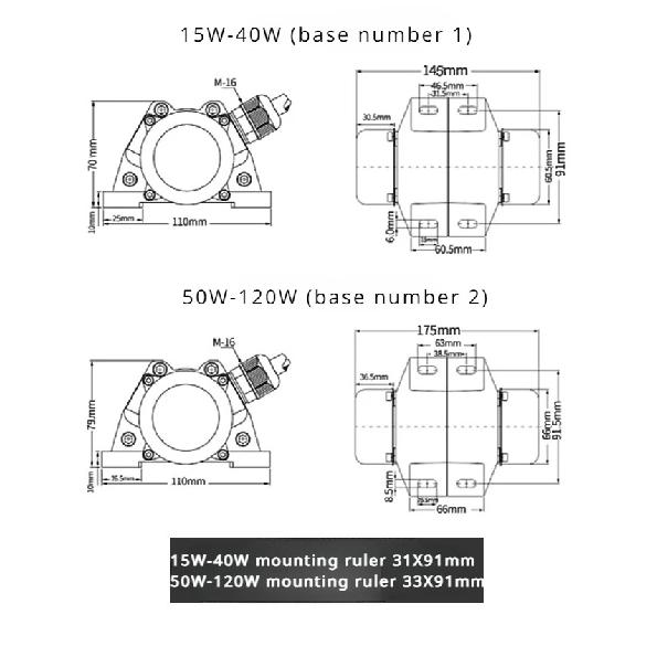 FL series 15W-120W Single/ three-phase vibration motor vibration motor small vibration motor small vibrator 220/380V