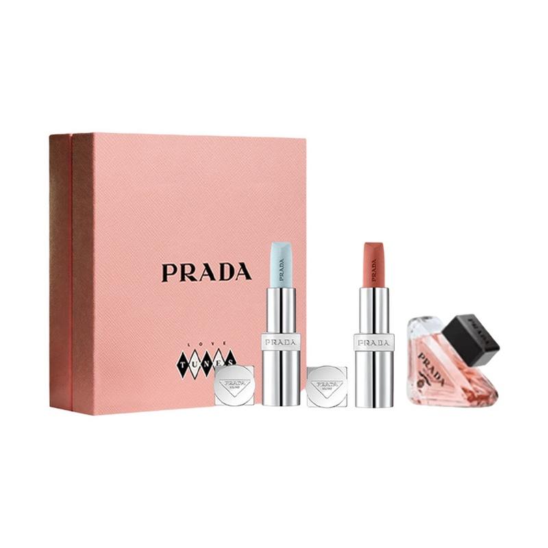 Prada makeup set Blue lipstick light