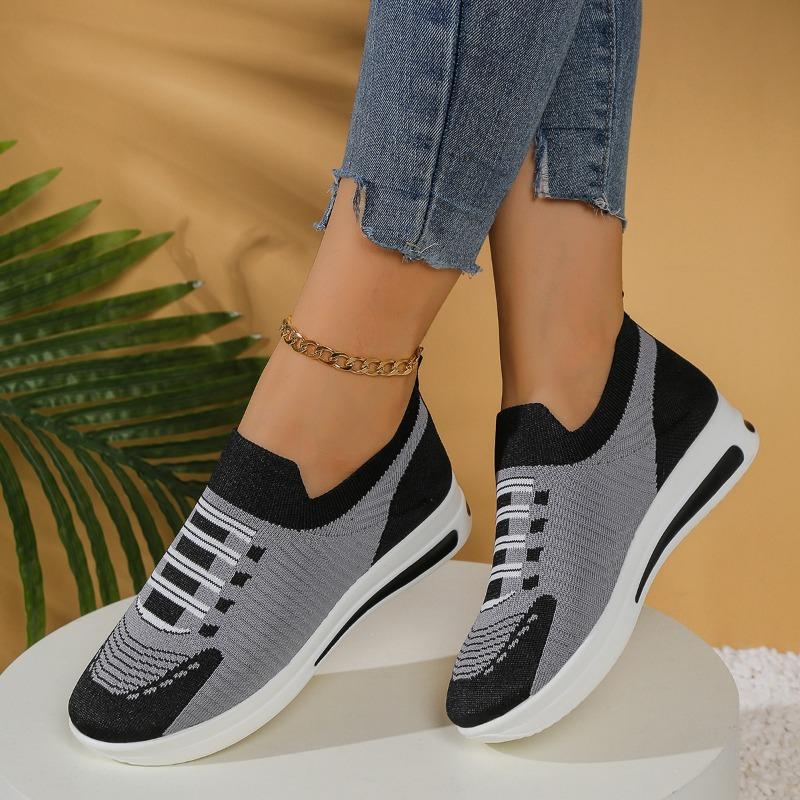Fashion Plus Size 43 Sneakers for Women Autumn New Fashion Slip on Mesh Breathable Comfortable Platform Casual Shoes Zapatos De Mujer