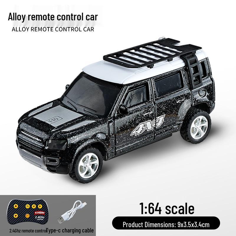 1:64 Mini Precision Alloy RC Off-Road Car with Trailer, Adjustable Speed, 2.4G Charging