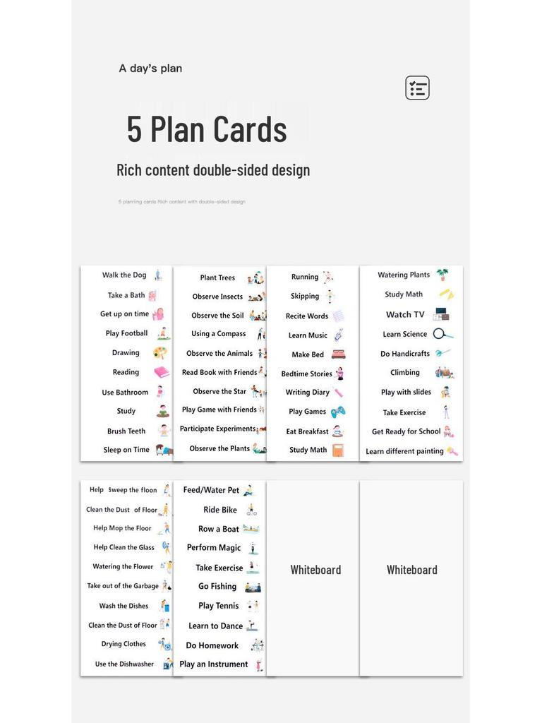 Children's Wooden Educational Check-In Board: Develop Good Habits and Self-Discipline