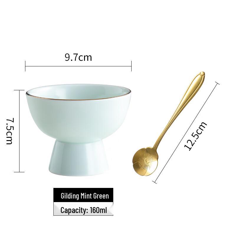 Xiangchong Retro Zen Ceramic High-Foot Dessert Plate