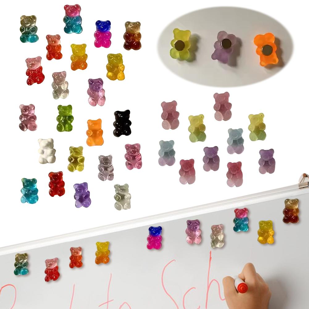 10Pcs Bear Refrigerator Magnets Cute Chalkboard and Whiteboard Stickers Refrigerator Stickers for Home Kitchen