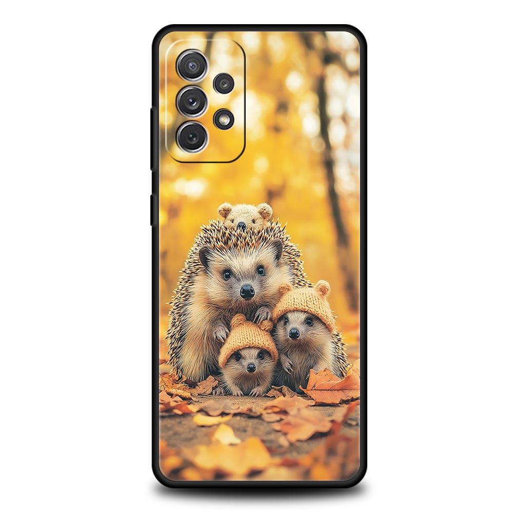Hedgehog Design Phone Case For Samsung Galaxy A17 A07 A55 A35 A25 A15 A05 A33 5G A31 A23 A21s A13 A11 A41 A73 A53 A51 A71 Cover