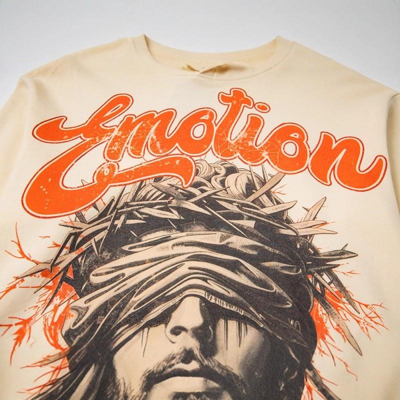 Mens Oversized Cotton Hoodie Streetwear Hip Hop Graphic Print Loose Fit Pullover Sweatshirt Fall