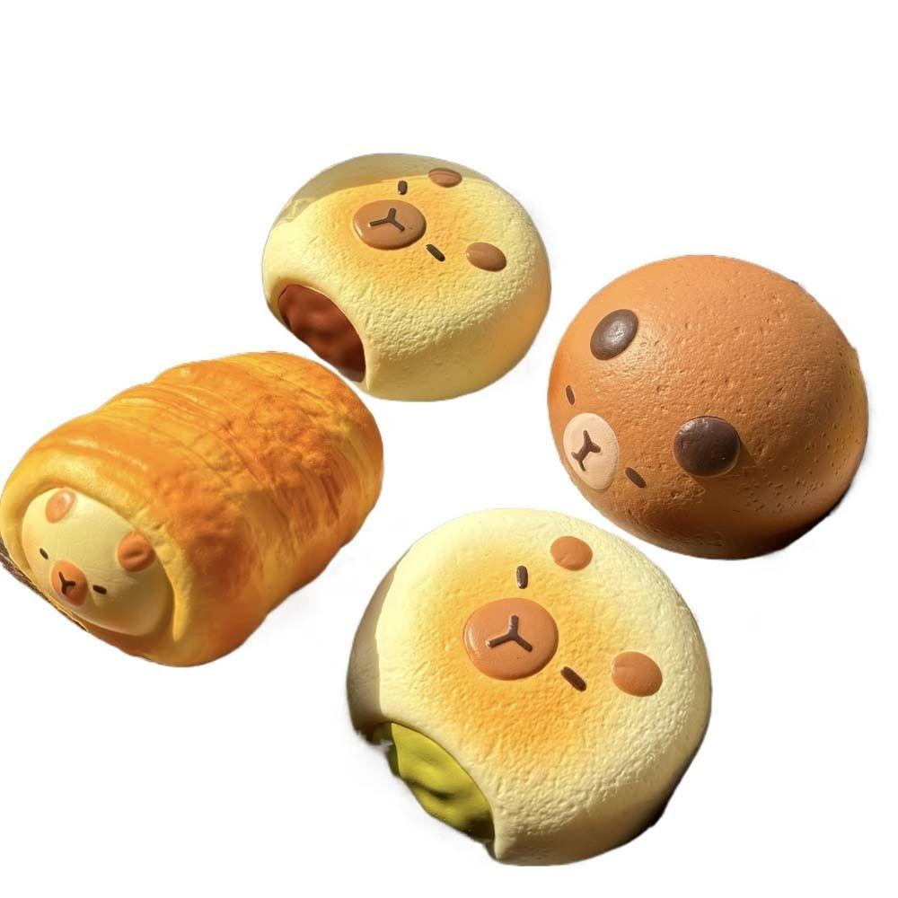 Hand Relaxing Squishy Capybara Toy Fidgets Toys Simulated Bread Squeeze Toy Sticky Soft Rebound Cake Squishy Toy Birthday Gift
