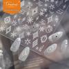 Tomoni Crystal Diamond Velvet Snowflake Nail Art Stickers - Popular Winter Nail Decoration
