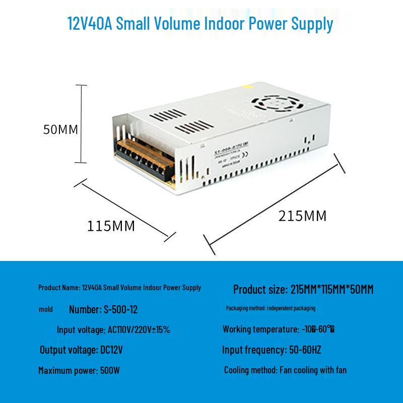 220V To 12V/24V/5V DC Power Supply for LED Strip Lights - 5A/10A/30A, 60W Transformer