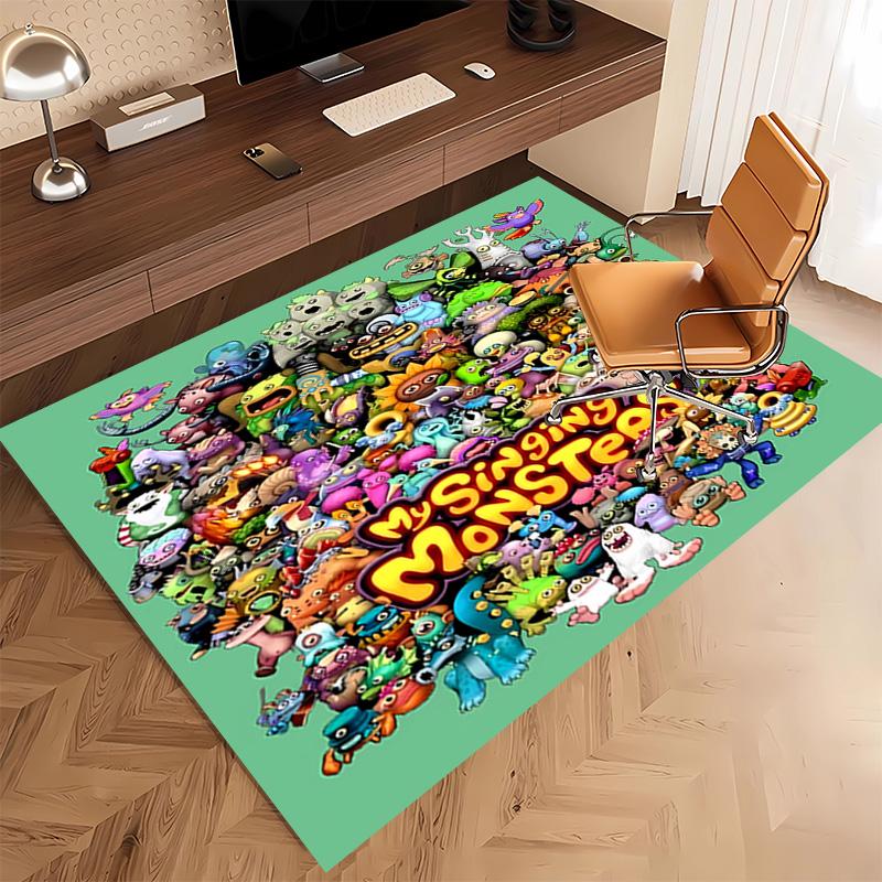 1pc My Singing Monsters1 Print Area Rug - Soft, Washable Non-Slip Indoor Mat, Living Room, Home Office Decorative Rug,Office Decorative