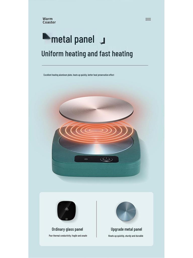 Smart 55° Heating Coaster: Constant Temperature Cup Warmer for Hot Drinks