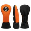 Available In Two Orange and Blue Golf Club PU Leather and Fits Fairway and Includes Club Number Tag On UT 5 Fairway Colors Headcovers, Mesh, Drivers,