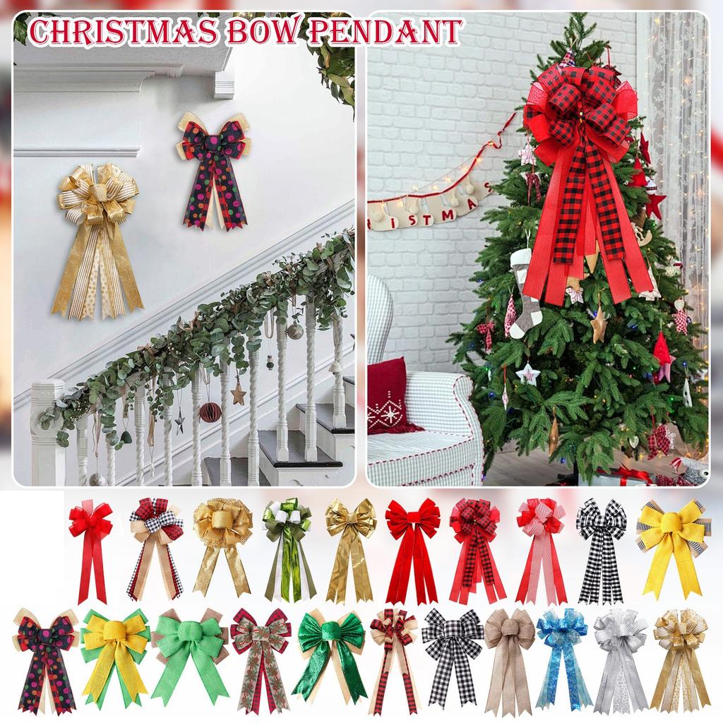 Christmas Tree Ribbon Bow Pendant Christmas Decoration