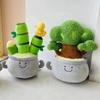 New simulated fortune tree potted doll rich bamboo doll plush toy creative office green plant small ornament