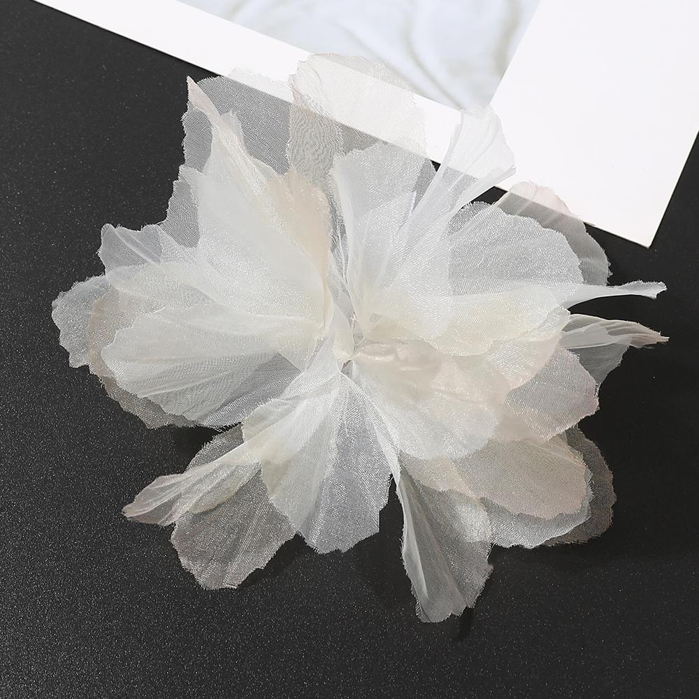 10Pcs 3D Flower Organza Lace Patches Applique For Bridal Wedding Dress Home Gradient Lace Trim Sewing Accessories Room Decora