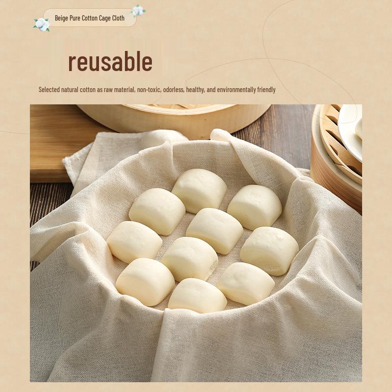 Non-Stick Food-Grade Cotton Steamer Cloth for Buns