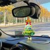 WTEMPO Creative Christmas Tree Shaped Bell Pendents Woolen Crocheted Christmas Tree Ornaments Holiday Festive Decor Bell Car Interior Hanging Pendents