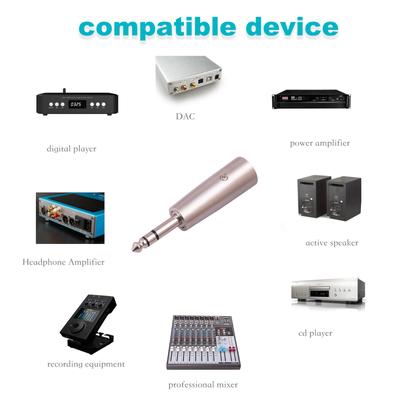 Audio Adaptor 1/4-inch 6.35mm Male Plugs To 3Pin XLR Male Jack Stereo Microphone Speaker Adapter Converter Connector