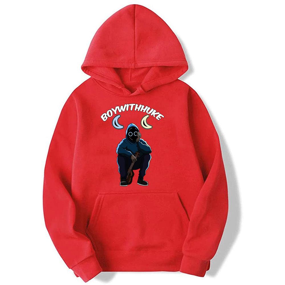 Nové mikiny Boywithuke Cool Print Streetwear Unisex Ženy Ležérní Móda Mikiny Oversized Pulovry s kapucí Tepláky Oblečení