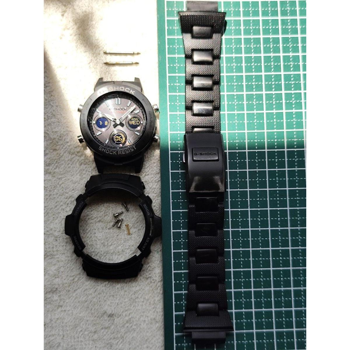 Used G-SHOCK Tough Solar Black AMG-M100SBC Black Multiband 6 Composite Band Radio Solar 5230