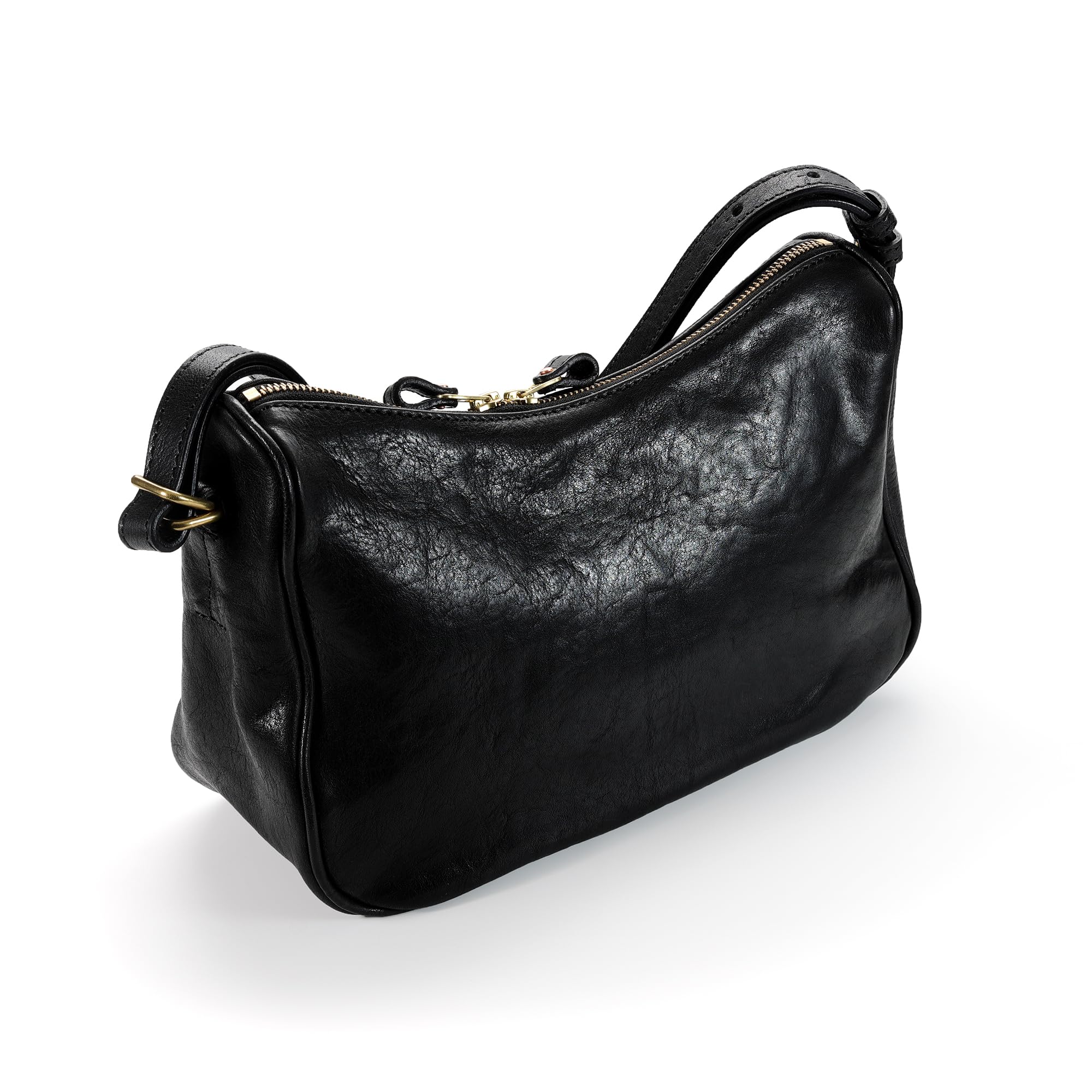 

[IJUN] Vintage Handbag for Women - Handmade Vegetable-Tanned Leather Shoulder Bag, Size M