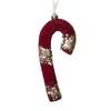Nordic Flocking Wine Red Christmas Tree Ornament Pendant