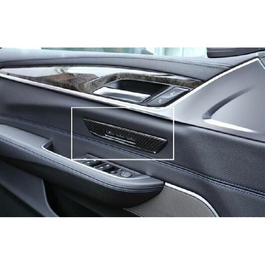 Cover Trim Seat Memory Switch Button 2018- For BMW 5 Series G30 Carbon Fiber