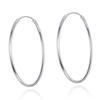 Classic Hoop Earrings 3 Cm Silver Clasp Earrings