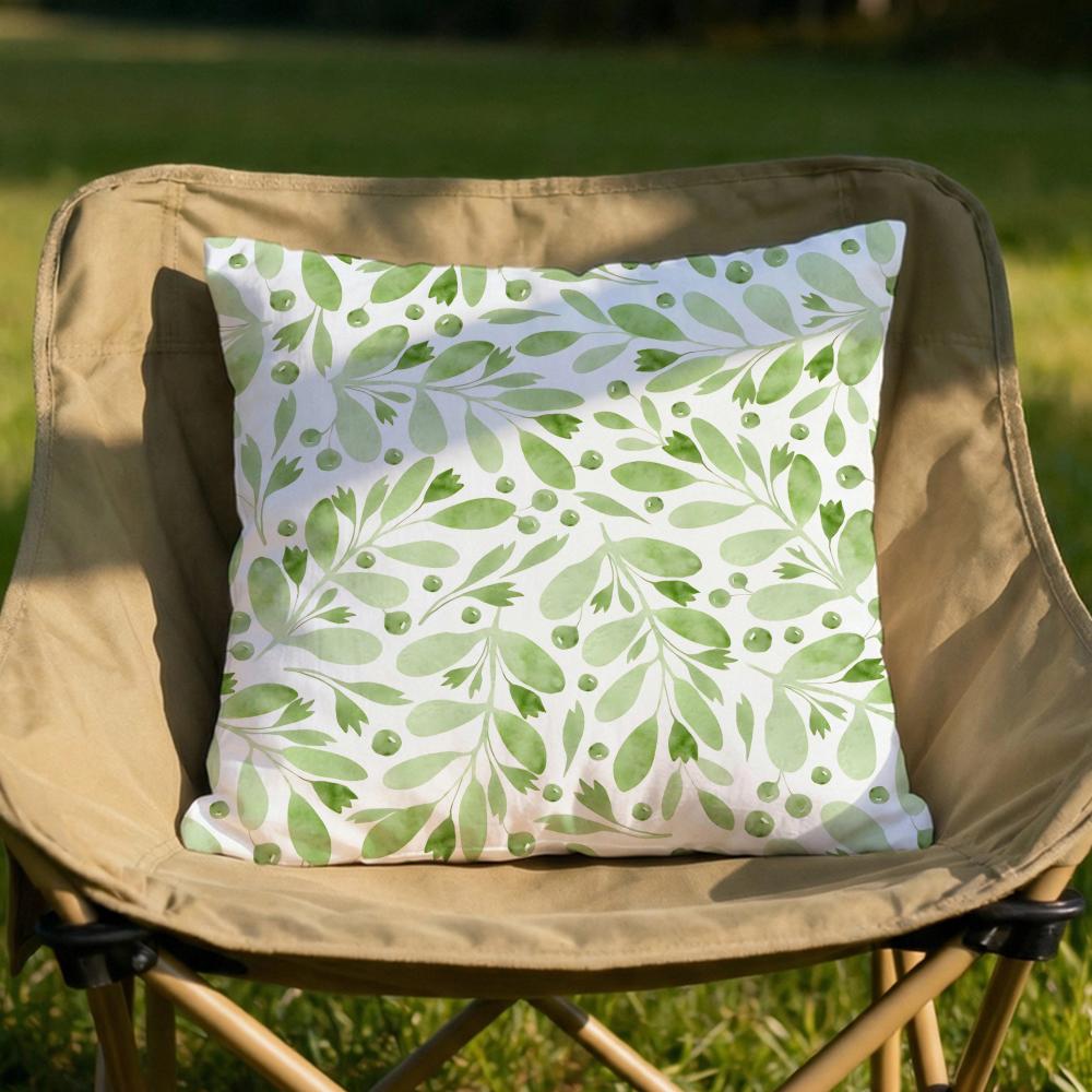 Lush Leaves Cushion Cover Soft Reversible  Durable Pillow Cover  MultiScene Use for Home  Car Daily Comfort