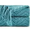 Battilo Chenille Knitted Throw Blanket for Couch Soft Thick Decorative Sofa Blanket Plaid Bed Throws Spring Living Room Decor