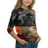 Kids Long Sleeve Halloween Print T-Shirt Round Neck Casual Top