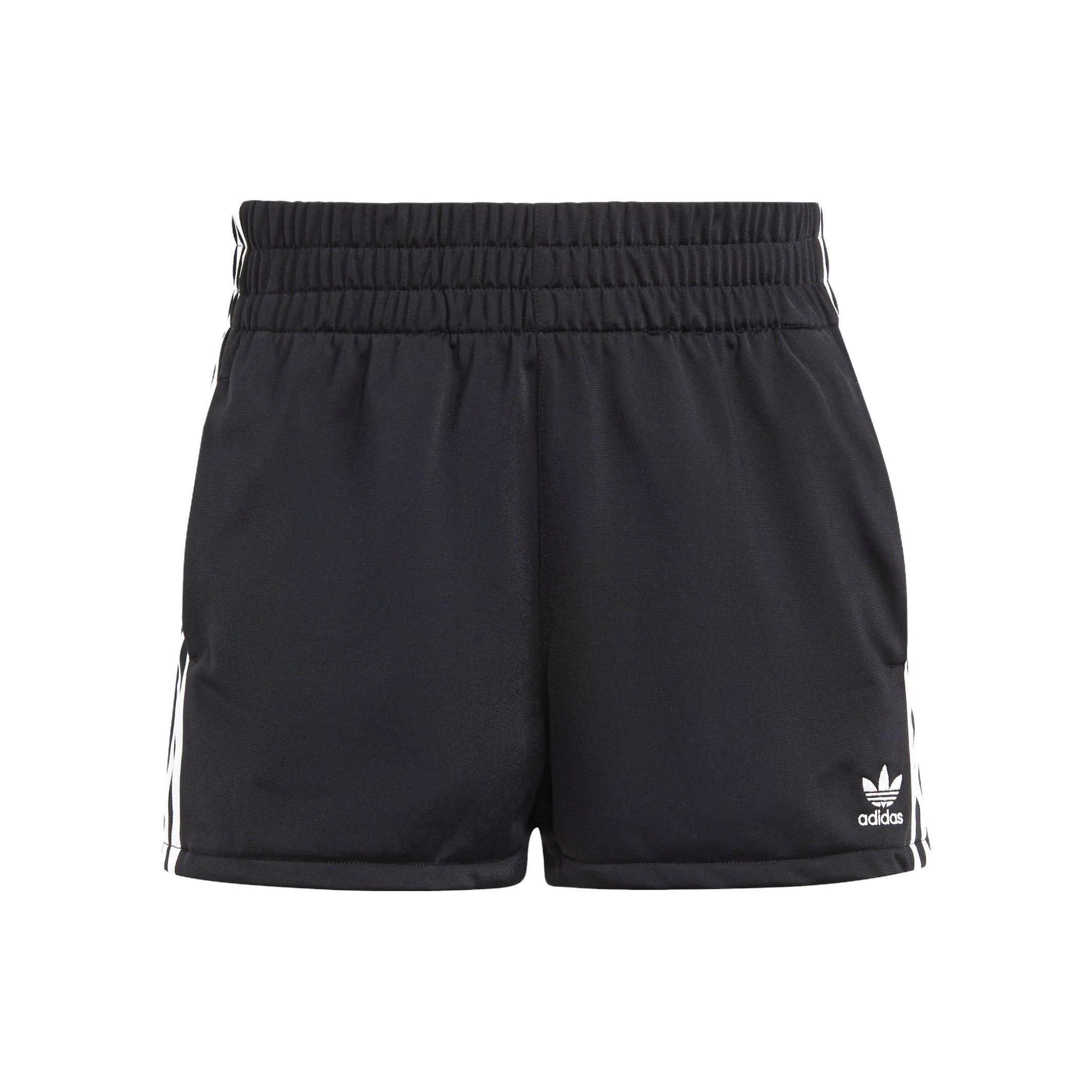 Adidas Originals Trefoil Logo Side Stripe High-Waisted Sport Shorts Women Black IB7426 XL