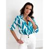 Tooxika New Women's Long-sleeved Tops With Printed Multi-color Lapel Shirts