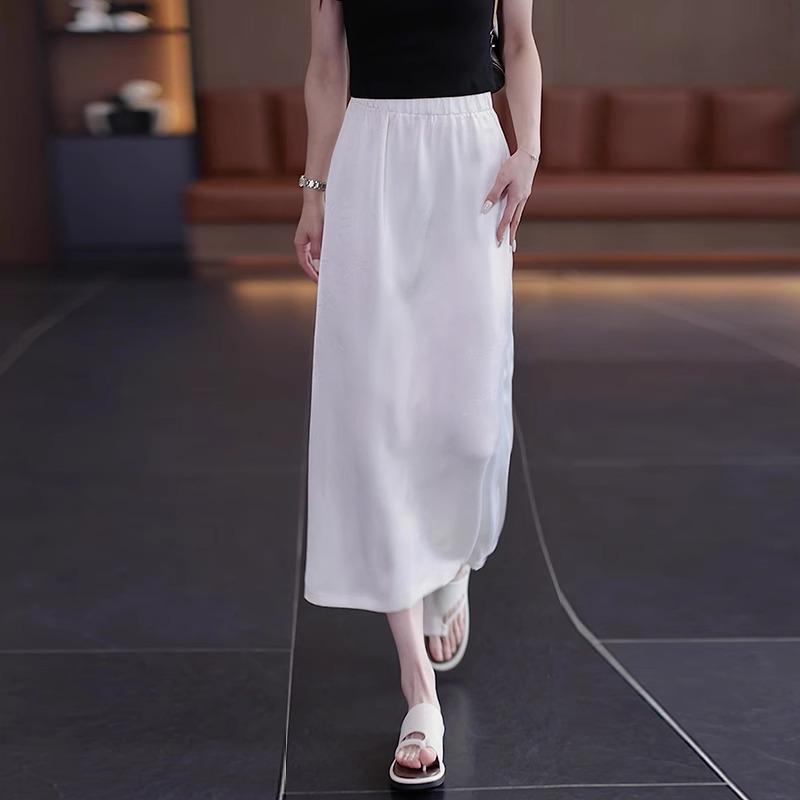 

Летняя миди-юбка А-силуэта с высокой посадкой 2025 - Элегантная, облегающая, подчеркивающая бедра с разрезом 2XL (for 125-135 pounds)