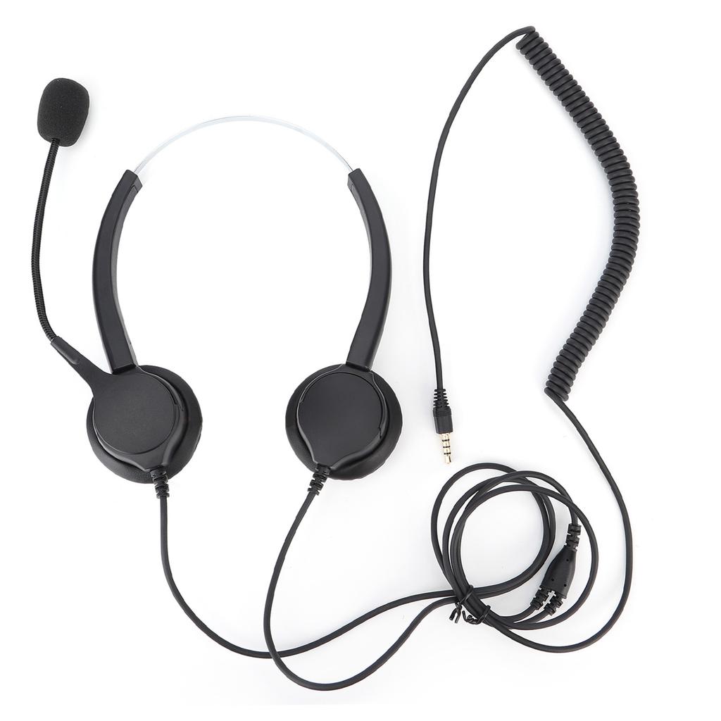 Telephone Headset Business Office Call Center Corded Headset for Landline desktop PhonesVH500D 3.5 (Binaural)