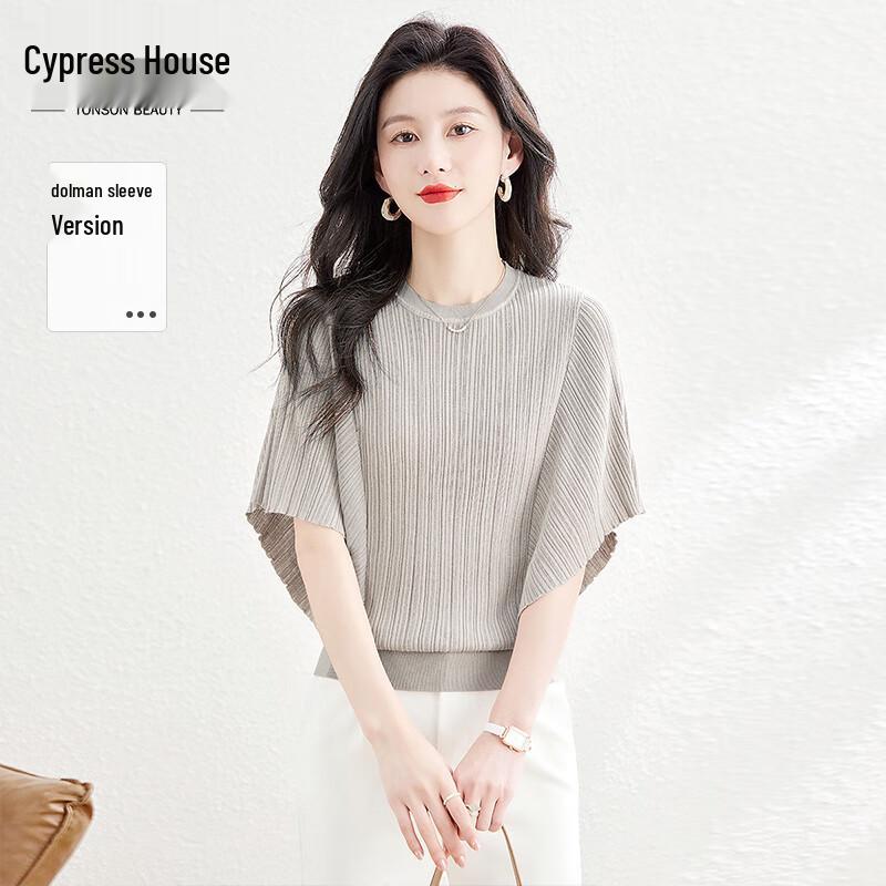 Sibaishe Women s Slim Fit Batwing Sleeve Knit T-shirt S