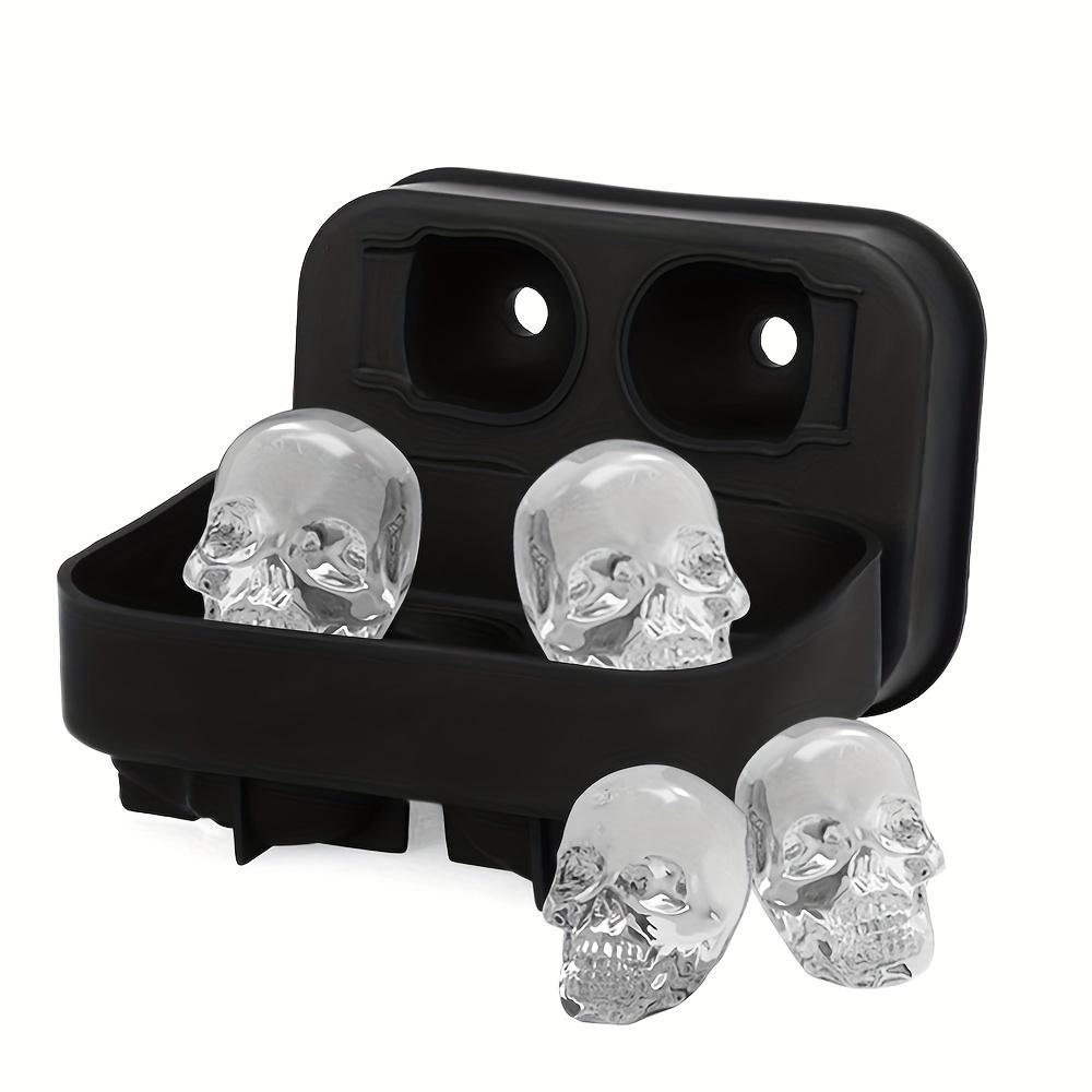 Silicone Skull 3D Flexible Ice Cube Trays Ice Ball Mold For Freezer Whisky BPA Free Ice Tray Horror Skull Head Cocktail Ice Ball