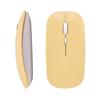 Bluetooth 5.2 Wireless Ultra-Thin Rechargeable Silent 2.4GHz Optical Wireless Mouse with 3-Stage DPI Switching and Power Saving (Yellow)