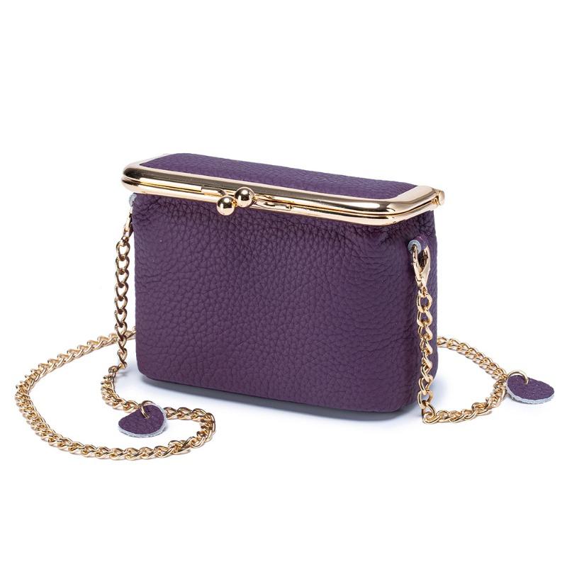 New fashion chain bag, simple and portable shoulder messenger bag, genuine leather multi-functional gold storage bag, large capacity