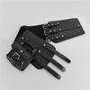Triple Buckles Wide Waist Belt With Detachable Pouch For Women Girl Costume Accessories Corset Belt for Daily Formal