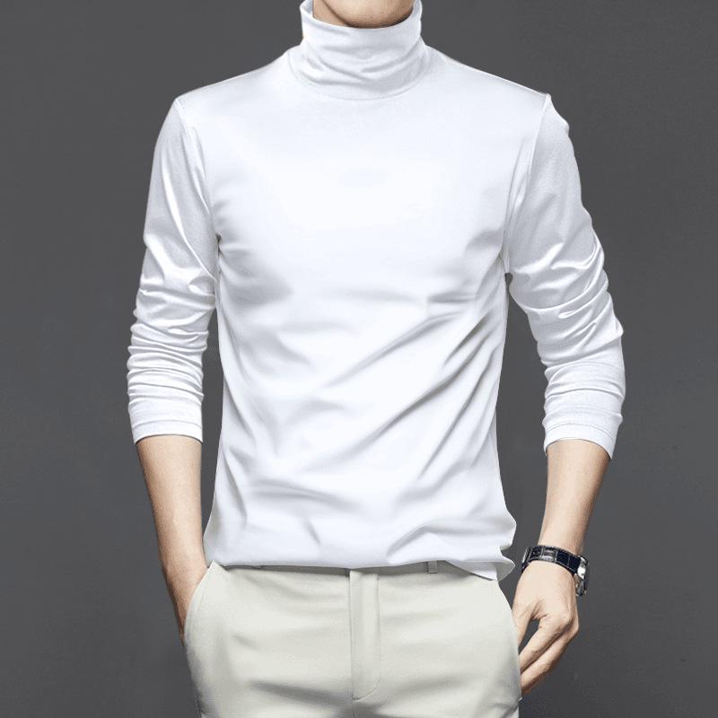 

Мужской антистатический мерсеризованный хлопок с жидким аммиаком, водолазка со средней горловиной, базовый слой - осенне-зимний топ с длинным рукавом. 3XL