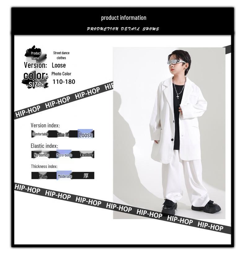 Hip Hop Jazz Tanzoutfit für Mädchen - Trendiges Street Performance Kostümset