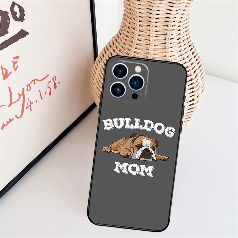 English Bulldog Heartbeat Phone Case For iPhone 16 Pro Max 15 14 13 11 12 17 Pro Max mini 15 16 Plus 16e 17 Air Cover